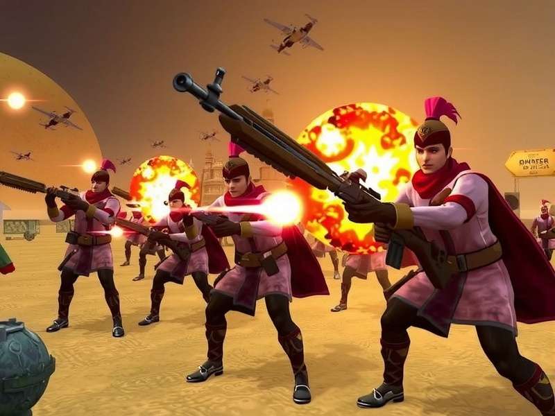 Indian Fury Assault gameplay screenshot showing intense combat